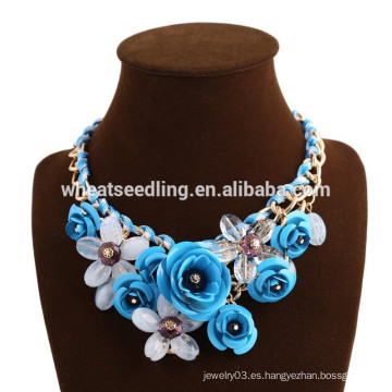 2015 collar al por mayor del boho de las mujeres coloridas de moda más recientes de la flor